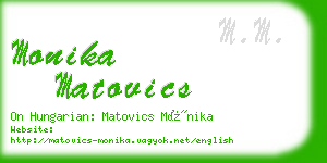monika matovics business card
